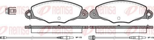 Remsa 0659.04 - Комплект спирачно феродо, дискови спирачки vvparts.bg