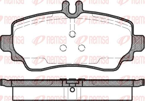 Remsa 0650.02 - Комплект спирачно феродо, дискови спирачки vvparts.bg