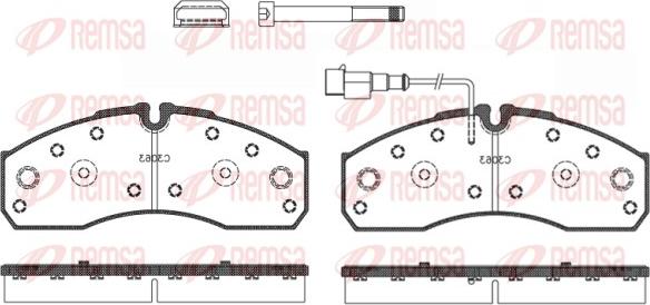 Remsa 0651.42 - Комплект спирачно феродо, дискови спирачки vvparts.bg