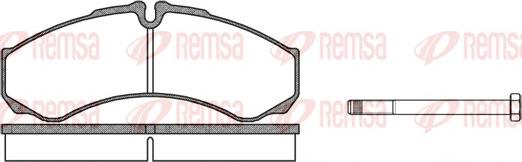 Remsa 0651.00 - Комплект спирачно феродо, дискови спирачки vvparts.bg