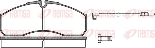 Remsa 0651.12 - Комплект спирачно феродо, дискови спирачки vvparts.bg