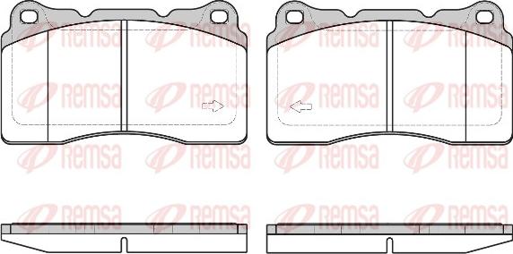 Remsa 0666.40 - Комплект спирачно феродо, дискови спирачки vvparts.bg