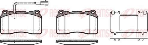 Remsa 0666.51 - Комплект спирачно феродо, дискови спирачки vvparts.bg