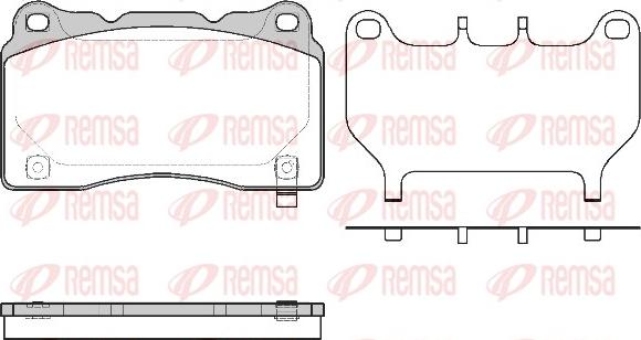 Remsa 0666.64 - Комплект спирачно феродо, дискови спирачки vvparts.bg