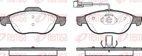 Remsa 0660.02 - Комплект спирачно феродо, дискови спирачки vvparts.bg