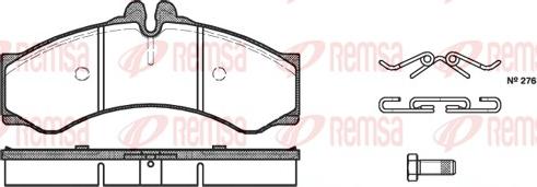 Remsa 0614.00 - Комплект спирачно феродо, дискови спирачки vvparts.bg