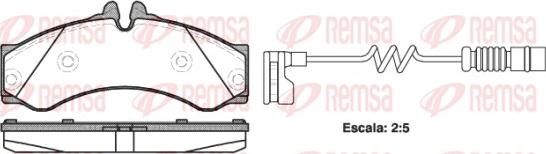 Remsa 0614.12 - Комплект спирачно феродо, дискови спирачки vvparts.bg