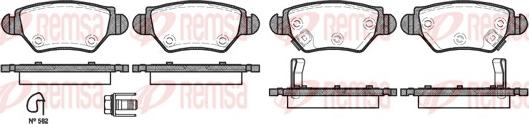 Remsa 0685.22 - Комплект спирачно феродо, дискови спирачки vvparts.bg