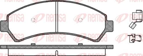 Remsa 0688.00 - Комплект спирачно феродо, дискови спирачки vvparts.bg