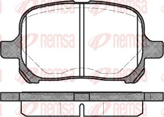 Remsa 0621.00 - Комплект спирачно феродо, дискови спирачки vvparts.bg