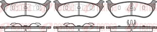 Remsa 0628.75 - Комплект спирачно феродо, дискови спирачки vvparts.bg