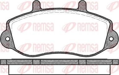 Remsa 0677.00 - Комплект спирачно феродо, дискови спирачки vvparts.bg