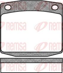 Remsa 0095.00 - Комплект спирачно феродо, дискови спирачки vvparts.bg