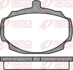 Remsa 0049.00 - Комплект спирачно феродо, дискови спирачки vvparts.bg