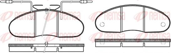 Remsa 0048.02 - Комплект спирачно феродо, дискови спирачки vvparts.bg