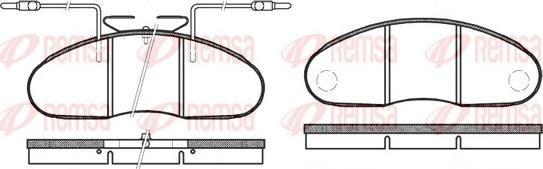Remsa 0048.12 - Комплект спирачно феродо, дискови спирачки vvparts.bg