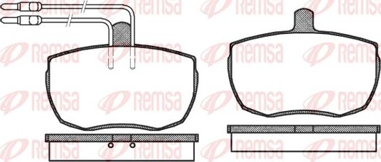 Remsa 0056.04 - Комплект спирачно феродо, дискови спирачки vvparts.bg