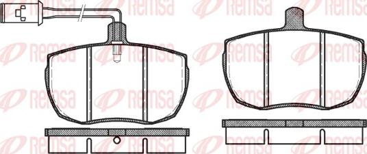 Remsa 0056.12 - Комплект спирачно феродо, дискови спирачки vvparts.bg