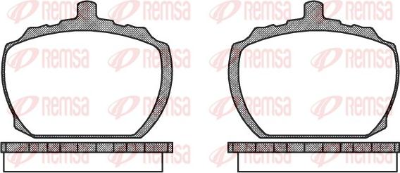 Remsa 0058.10 - Комплект спирачно феродо, дискови спирачки vvparts.bg