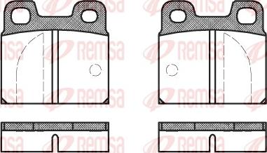 Remsa 0005.00 - Комплект спирачно феродо, дискови спирачки vvparts.bg