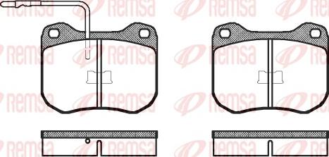 Remsa 0001.02 - Комплект спирачно феродо, дискови спирачки vvparts.bg