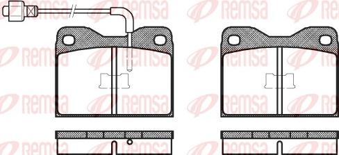 Remsa 0008.02 - Комплект спирачно феродо, дискови спирачки vvparts.bg