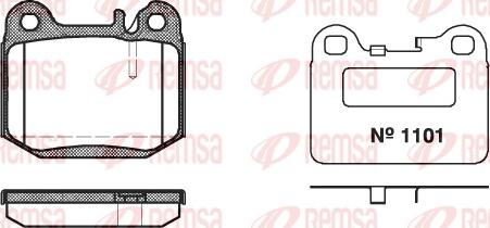 Remsa 0014.40 - Комплект спирачно феродо, дискови спирачки vvparts.bg