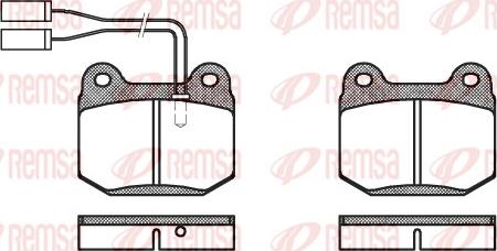 Remsa 0014.01 - Комплект спирачно феродо, дискови спирачки vvparts.bg