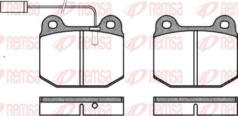 Remsa 0014.21 - Комплект спирачно феродо, дискови спирачки vvparts.bg