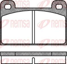 Remsa 0018.00 - Комплект спирачно феродо, дискови спирачки vvparts.bg
