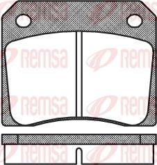 Remsa 0036.00 - Комплект спирачно феродо, дискови спирачки vvparts.bg