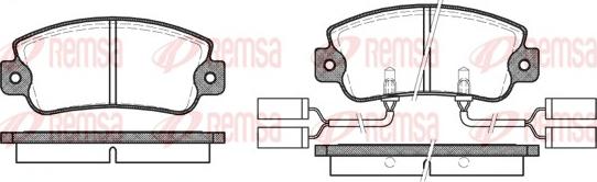 Remsa 0025.22 - Комплект спирачно феродо, дискови спирачки vvparts.bg