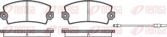 Remsa 0021.96 - Комплект спирачно феродо, дискови спирачки vvparts.bg