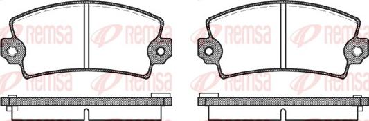 Remsa 0021.06 - Комплект спирачно феродо, дискови спирачки vvparts.bg