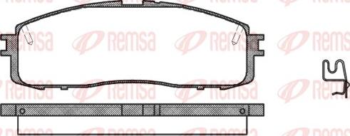 Remsa 0199.34 - Комплект спирачно феродо, дискови спирачки vvparts.bg