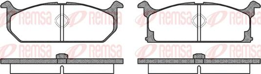 Remsa 0194.00 - Комплект спирачно феродо, дискови спирачки vvparts.bg