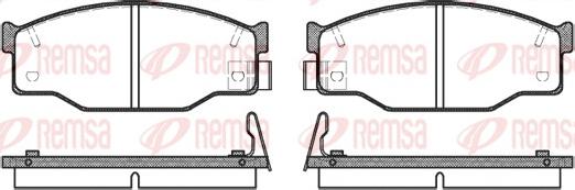 Remsa 0195.14 - Комплект спирачно феродо, дискови спирачки vvparts.bg