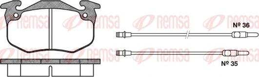 Remsa 0144.14 - Комплект спирачно феродо, дискови спирачки vvparts.bg