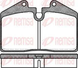 Remsa 0140.10 - Комплект спирачно феродо, дискови спирачки vvparts.bg