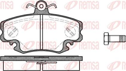 Remsa 0141.10 - Комплект спирачно феродо, дискови спирачки vvparts.bg