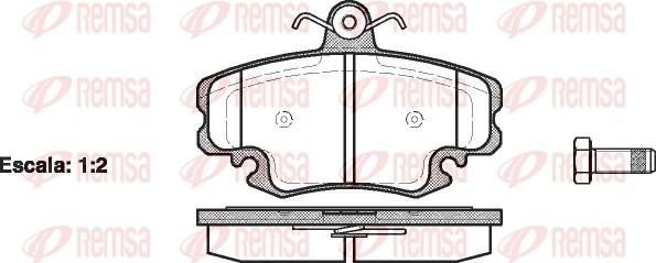 Remsa 0141.20 - Комплект спирачно феродо, дискови спирачки vvparts.bg