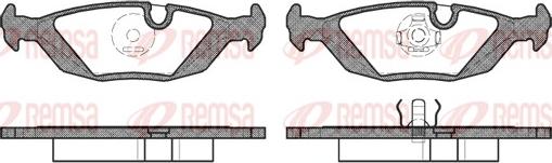 Remsa 0155.00 - Комплект спирачно феродо, дискови спирачки vvparts.bg