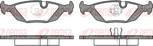 Remsa 0155.10 - Комплект спирачно феродо, дискови спирачки vvparts.bg