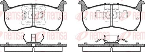 Remsa 0164.00 - Комплект спирачно феродо, дискови спирачки vvparts.bg