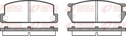 Remsa 0161.00 - Комплект спирачно феродо, дискови спирачки vvparts.bg