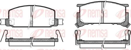 Nipparts J3607001 - Комплект спирачно феродо, дискови спирачки vvparts.bg