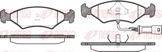 Remsa 0119.32 - Комплект спирачно феродо, дискови спирачки vvparts.bg