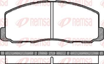 Remsa 0188.00 - Комплект спирачно феродо, дискови спирачки vvparts.bg