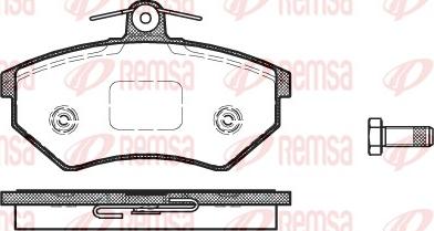 Remsa 0134.50 - Комплект спирачно феродо, дискови спирачки vvparts.bg