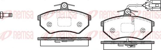 Remsa 0134.62 - Комплект спирачно феродо, дискови спирачки vvparts.bg